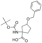 3-苄氧基-1-叔丁氧羰基氨基环戊烷羧酸结构式_191110-68-6结构式