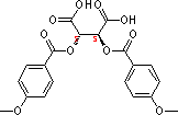 D-(+)-二对甲氧基苯甲酰酒石酸结构式_191605-10-4结构式