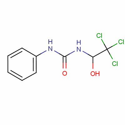 N-苯基-N-(2,2,2-三氯-1-羟基乙基)-脲结构式_19177-72-1结构式