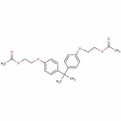 Ethanol, 2,2-[(1-methylethylidene) bis(4,1-phenyleneoxy)]bis-, diacetate Structure,19224-29-4Structure