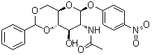 对硝基苯基 2-乙酰氨基-4,6-O-亚苄基-2-脱氧-BETA-D-吡喃葡萄糖苷结构式_19234-58-3结构式