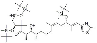 (3S,6R,7S,8S,12Z,15S,16E)-1,3,15-三-{[叔-丁基(二甲基)硅烷基]氧基}-7-羟基-4,4,6,8,12,16-六甲基-17-(2-甲基-1,3-噻唑-4-基)十七烷基-12,16-二烯-5-酮结构式_193146-49-5结构式
