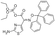 O,o-二乙基磷酰基(z)-2-(2-氨基噻唑-4-基)-2-三苯甲游基氧基亚氨基乙酸酯结构式_193402-47-0结构式