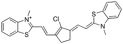 2-[2-[2-氯-3-[2-(3-甲基-3H-苯并噻唑-2-亚基)乙亚基]-1-环戊烯-1-基]乙烯基]-3-甲基苯并噻唑结构式_193687-61-5结构式