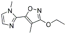 (9ci)-3-乙氧基-4-甲基-5-(1-甲基-1H-咪唑-2-基)-异噁唑结构式_194286-92-5结构式