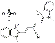 2-[(1E,3Z)-3-氰基-5-(1,3,3-三甲基-1,3-二氢-2H-吲哚-2-亚基)-1,3-戊二烯基]-1,3,3-三甲基-3H-吲哚高氯酸盐结构式_194541-58-7结构式