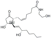 (5Z,8Xi,13E)-11,15-二羟基-N-(2-羟基乙基)-9-氧代前列腺-5,13-二烯-1-酰胺结构式_194935-38-1结构式