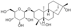 2-O-beta-D-吡喃阿洛糖甙-2,16,19-贝壳杉烯三醇结构式_195723-38-7结构式