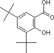 3,5-二叔丁基水杨酸结构式_19715-19-6结构式