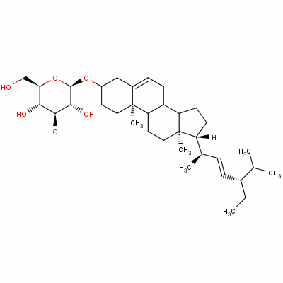 豆甾醇葡萄糖甙结构式_19716-26-8结构式