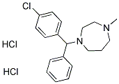 1-[p-氯二苯基甲基]-4-甲基-1,4-二氮杂环庚烷 双盐酸盐结构式_1982-36-1结构式