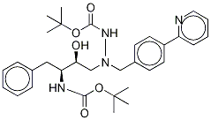 1-[4-(吡啶-2-基)苯基]-5(S)-2,5-双 [(叔丁基氧基羰基)–氨基]-4(S)-羟基l-6-苯基-2-氮杂己烷结构式_198904-86-8结构式