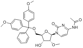 N-(1-((2r,3r,4r,5r)-5-((双(4-甲氧基苯基)(苯基)甲氧基)甲基)-4-羟基-3-甲氧基四氢呋喃-2-基)-2-氧代-1,2-二氢嘧啶-4-基)乙酰胺结构式_199593-08-3结构式