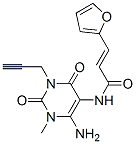 (9ci)-n-[6-氨基-1,2,3,4-四氢-1-甲基-2,4-二氧代-3-(2-丙炔)-5-嘧啶]-3-(2-呋喃)-2-丙酰胺结构式_199680-90-5结构式