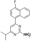 4-(4-氟-1-萘)-6-(1-甲基乙基)-2-嘧啶胺盐酸盐结构式_199864-87-4结构式