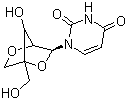 1-(2-O,4-C-甲桥-beta-D-呋喃核糖基)尿嘧啶核苷结构式_200435-92-3结构式