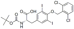 (2S)-3-[4-[(2,6-二氯苯基)甲氧基]-3,5-二碘苯基]-2-[(2-甲基丙烷-2-基)氧基羰基氨基]丙酸结构式_201416-66-2结构式