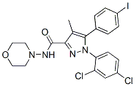 1-(2,4-二氯苯基)-5-(4-碘苯基)-4-甲基-N-4-吗啉基-1H-吡唑-3-羧胺结构式_202463-68-1结构式