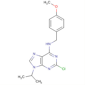 2-氯-n-[(4-甲氧基苯基)甲基]-9-(1-甲基乙基)-9H-嘌呤-6-胺结构式_203436-13-9结构式