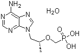 9-[(R)-2-(磷酰甲氧基)丙基]腺嘌呤(一水物)结构式_206184-49-8结构式