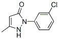 1-(3-氯苯基)-3-甲基-5-吡唑啉酮结构式_20629-90-7结构式