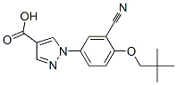 1-[3-氰基-4-(2,2-二甲基丙氧基)苯基]-1H-吡唑-4-羧酸结构式_206884-98-2结构式