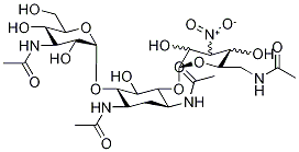 6-O-[3-乙酰氨基-3-脱氧-alpha-D-吡喃葡萄糖基]-4-O-(6-乙酰氨基-3,6-二脱氧-3-硝基吡喃己糖苷)-N,N’-二乙酰基-2-脱氧-D-链霉胺结构式_20971-00-0结构式