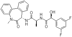 (αS)-N-[(1S)-2-[[(7S)-6,7-二氢-5-甲基-6-氧-5H-二苯并[b,d]氮杂平-7-基]氨基]-1-甲基-2-氧乙基]-3,5-二氟-α-羟基-苯乙酰胺结构式_209984-57-6结构式