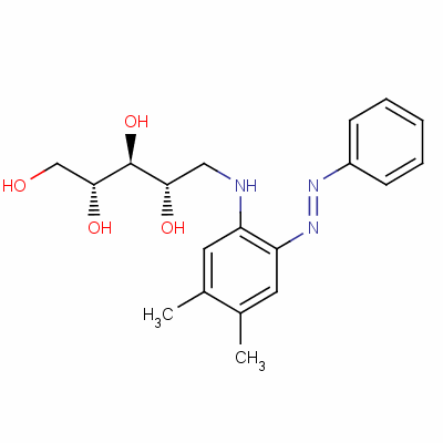 3,4-二甲苯基-6-苯基偶氮-D-核糖基胺结构式_21037-26-3结构式