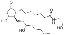(8Xi,13E)-11,15-二羟基-N-(2-羟基乙基)-9-氧代前列腺-13-烯-1-酰胺结构式_210976-81-1结构式