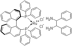 二氯[(R)-(+)-2,2-二(二苯基膦基)-1,1-联萘基][(1R,2R)-(+)-1,2-二苯基乙烯二胺]钌(II)结构式_212143-23-2结构式