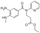 N-[3-氨基-4-(甲基氨基)苯甲酰基]-N-2-吡啶-β-丙氨酸乙酯结构式_212322-56-0结构式