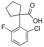 1-(2-氯-6-氟苯基)环戊烷羧酸结构式_214263-03-3结构式