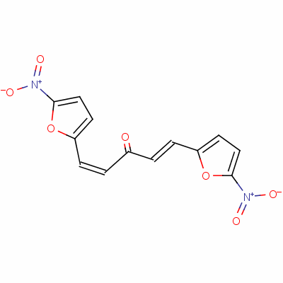(1E,4E)-1,5-二(5-硝基呋喃-2-基)戊-1,4-二烯-3-酮结构式_2152-70-7结构式