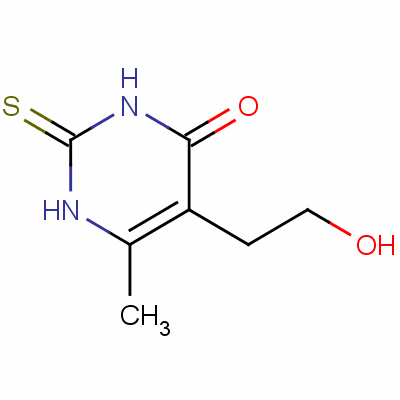 2,3-二氢-5-(2-羟基乙基)-6-甲基-2-硫氧代-1H-嘧啶-4-酮结构式_21585-16-0结构式