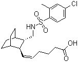 (5Z)-6-[(2R,3S)-3-[[[(4-氯-2-甲基苯基)磺酰基]氨基]甲基]双环[2.2.2]辛-2-基]-5-己烯酸结构式_216158-34-8结构式
