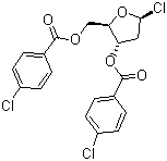 1-氯-2-脱氧-3,5-二-O-对氯苯甲酰基-D-核糖结构式_21740-23-8结构式