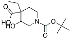 4-乙基 3-羟基哌啶-1,4-二羧酸-1-叔丁酯结构式_217488-49-8结构式