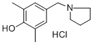 2,6-二甲基-4-(四氢-1H-吡咯-1-甲基)苯酚盐酸盐结构式_218796-04-4结构式