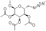 甲基-6-叠氮-6-脱氧-2,3,4-三乙酰氧基-alpha-D-吡喃葡萄糖苷结构式_21893-05-0结构式