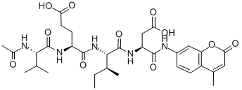 乙酰基缬氨酰谷氨酰异亮氨酰天冬氨酸-7-氨基-4-甲基香豆素结构式_219137-97-0结构式