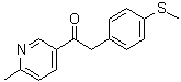 1-(6-甲基吡啶-3-基)-2-(4-(甲基硫代)苯基)乙酮结构式_221615-72-1结构式