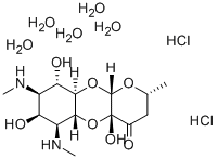 盐酸大观霉素五水合物结构式_22189-32-8结构式
