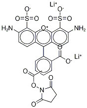 4,5-二磺基玫瑰精-123羧酸琥珀酰亚胺基酯锂盐(异构体混合物)结构式_222164-96-7结构式