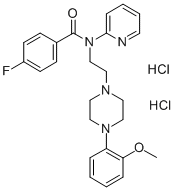 4-氟-N-[2-[4-(2-甲氧基苯基)-1-哌嗪基]乙基]-N-2-吡啶基-苯胺二盐酸盐结构式_223699-41-0结构式