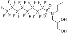 N-(2,3-二羟基丙基)-N-丙基-1,1,2,2,3,3,4,4,5,5,6,6,7,7,8,8-比氟-1-辛烷氨磺酸结构式_2262-49-9结构式