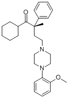 (S)-1-环己基-4-(4-(2-甲氧基苯基)哌嗪-1-基)-2-甲基-2-苯基-1-丁酮结构式_228418-82-4结构式