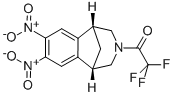 2,3,4,5-四氢-7,8-二硝基-3-(三氟乙酰基)-1,5-甲桥-1H-3-苯并氮杂卓结构式_230615-59-5结构式