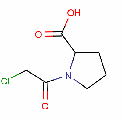 1-(2-氯乙酰基)脯氨酸结构式_23500-10-9结构式