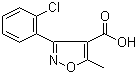3-(2-氯苯基)-5-甲基-4-异恶唑羧酸结构式_23598-72-3结构式